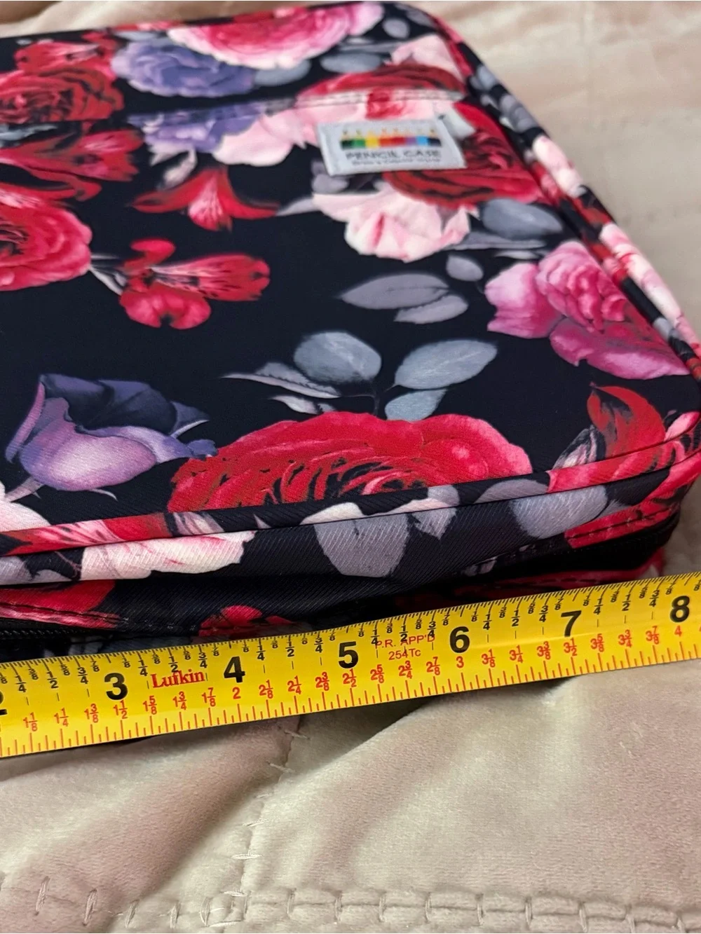 Large Floral Art Supply Organizer Case Colored Pencil Marker Storage Holder
